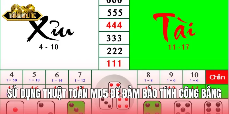 Sử dụng thuật toán MD5 để đảm bảo tính công bằng